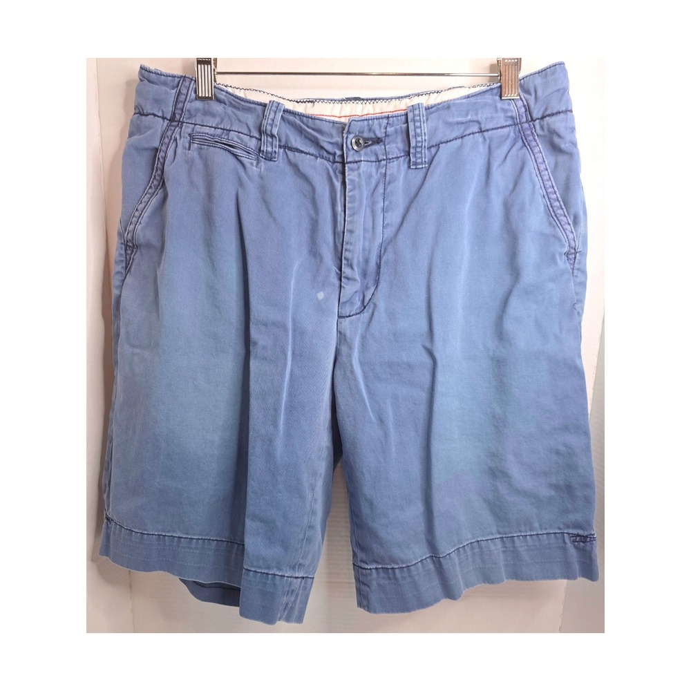 Polo Ralph Lauren Prospect Blue Chino Shorts SZ 34 Cotton Twill Flat Front 9"